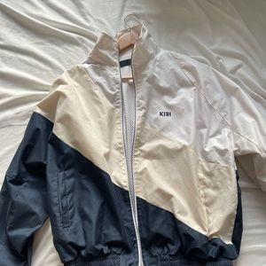 Kith Atlanta Windbreaker White/Off-White/Navy Sz M